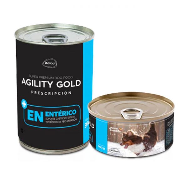 Agility enterico lata caja 6 x 140 gr animal services